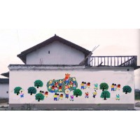 文化墙|墙体彩绘|手绘墙|3D立体画|壁画|墙绘|壁画