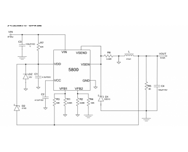 CM5800内置 100V/5A MOS 宽输入电压降压型