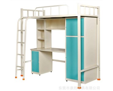双层组合公寓床、上床下桌设计 使用性价比可以更高