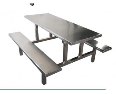 八人位餐桌椅采用304不锈钢制造不易生锈